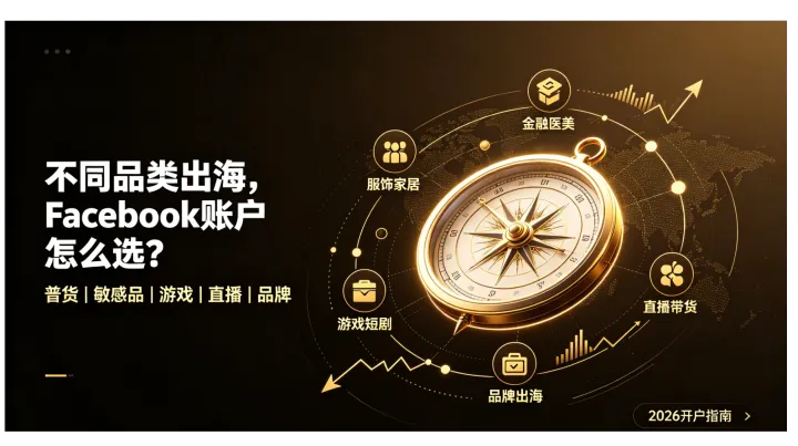  2026 FB开户选型攻略：不同出海品类，对应哪种广告账户？