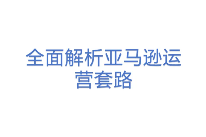 全面<em>解析</em>亚马逊运营套路