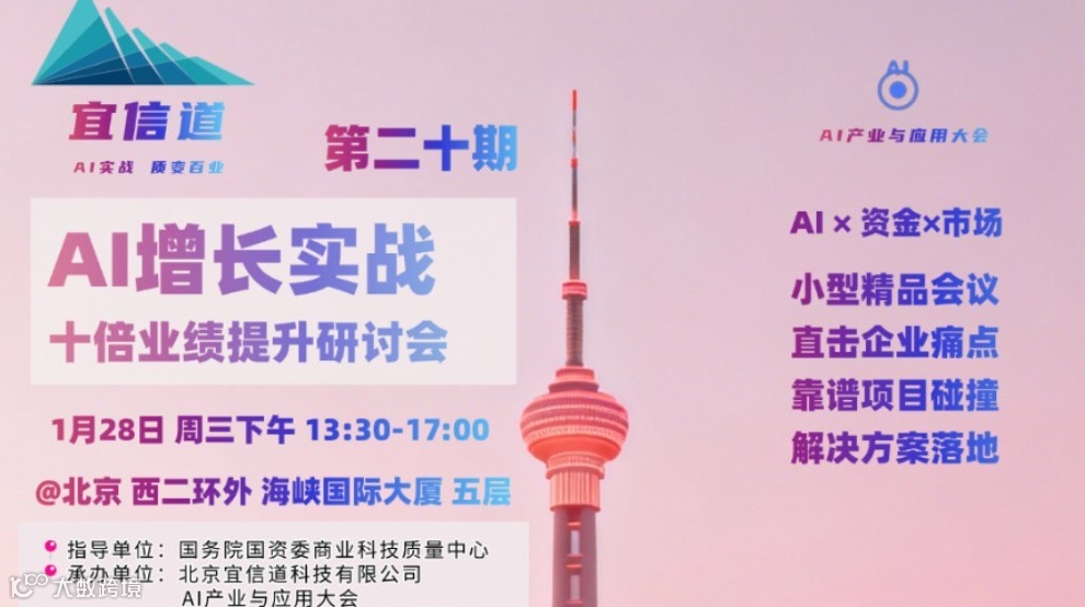 AI 增长实战闭门研讨会｜4 小时，帮企业找到下一次增长突破口