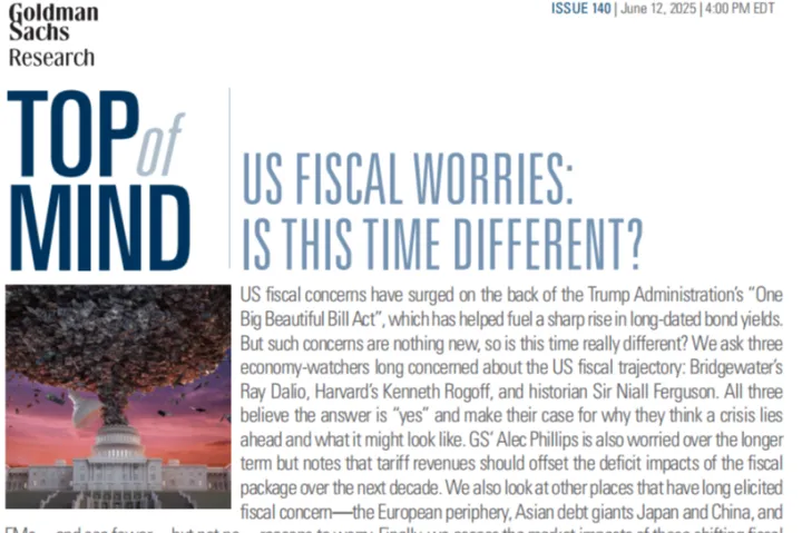 高盛：2025美国财政隐忧再起此次<em>是否</em>不同以往研究报告英文版