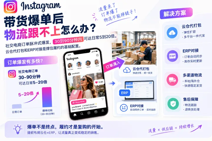 Instagram带货爆单后，物流跟不上怎么办