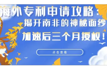 海外专利申请攻略：揭开南非神秘面纱，加速后3个月授权！