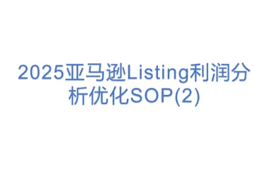 2025亚马逊Listing利润分析优化SOP(2)