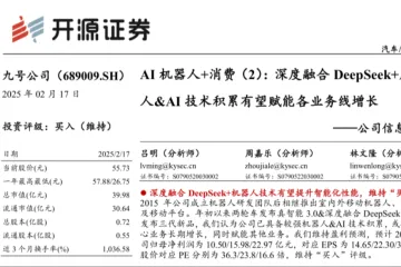 九号公司-公司信息更新报告AI机器人消费2深度融合DeepSeek底层机器人AI技术积累有望赋能各业务线增长