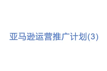 亚马逊运营推广计划(3)