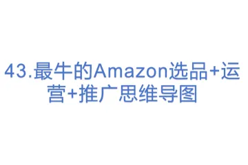 43.最牛的Amazon选品+运营+推广思维导图