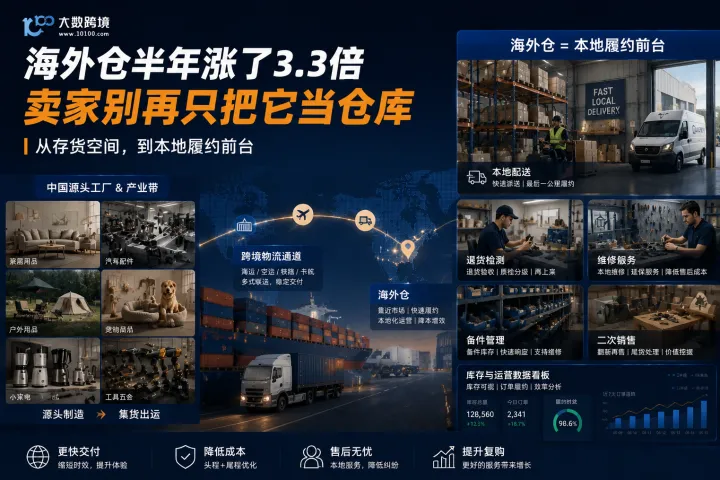 海外仓半年涨了3.3倍，卖家别再只把它当仓库
