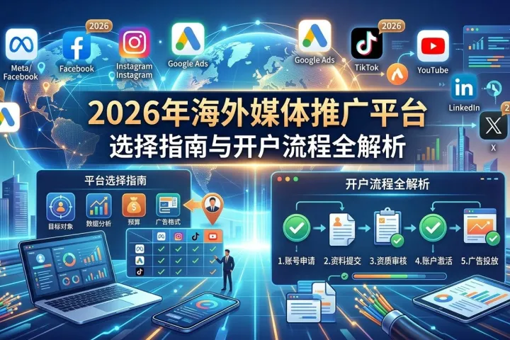 2026跨境卖家必读：TikTok/Google/Meta开户流程全解析及GEO流量新玩法