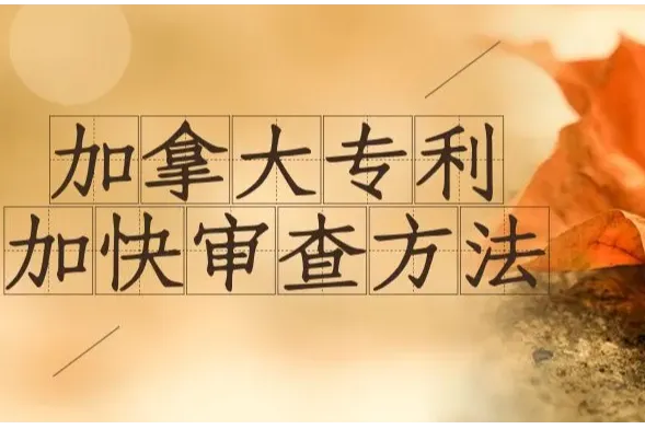 加拿大专利加快审查方法