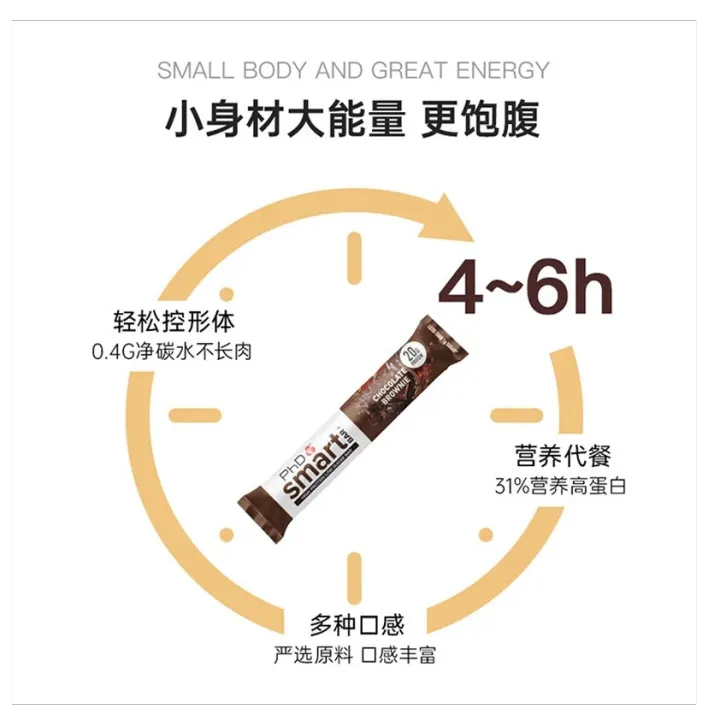 PhD蛋白棒Smart智选mini便携装乳清高蛋白抗饿代餐饱腹零食能量棒