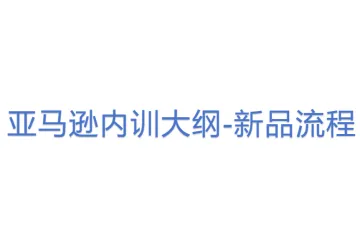 亚马逊内训大纲-新品流程