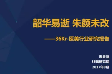 36Kr：医美行业研究报告韶华易逝朱颜未改