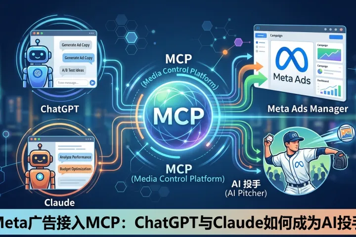 ChatGPT 与 Claude 正式接入 Meta 广告系统：MCP 协议落地，跨境投放进入“指令驱动”时代