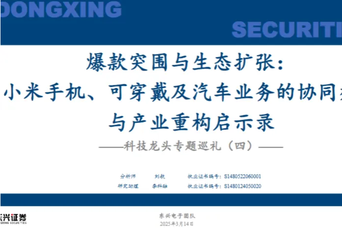 科技行业龙头专题巡礼四爆款突围与生态扩张小米手机可穿戴及汽车业务的协同效应与产业重构启示录-25031432页