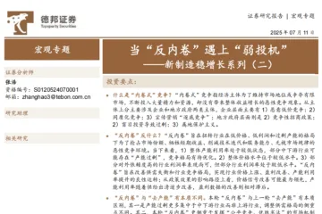 德邦证券：新制造稳增长系列二当反内卷遇上弱投机