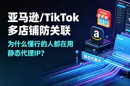 亚马逊/TikTok多店铺防关联，为什么懂行的人都在用静态代理IP？