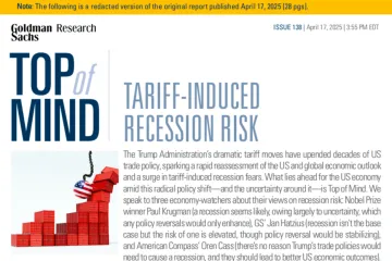 高盛：2025特朗普关税政策引发的经济衰退风险研究报告英文版