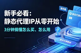 新手必看：静态代理IP从零开始，3分钟搞懂怎么买、怎么用