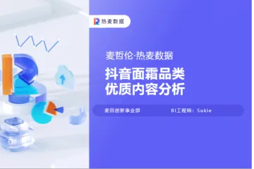 热麦数据抖音面霜类优质内容分析报告14页
