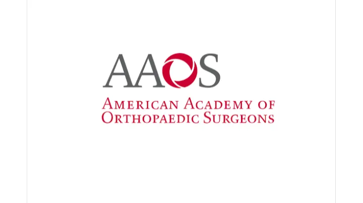 2027年美国骨科医师展览会及年会 AAOS