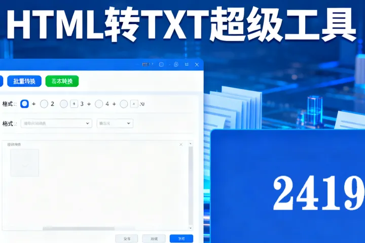 告别格式转换烦恼！HTML/WORD 转 TXT 转换器的高效实现逻辑