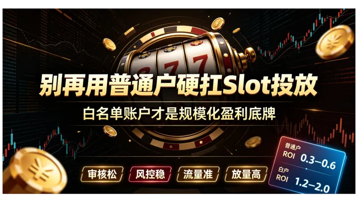 为什么你的Slot投放永远跑不出正ROI？白名单户 vs 普通户真实投产差距拆解