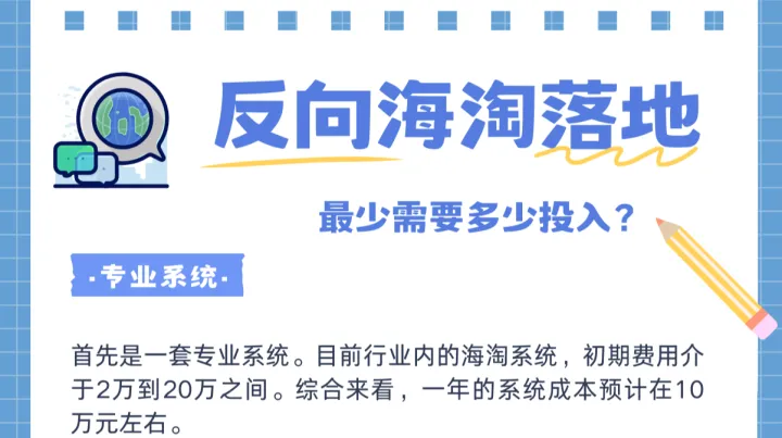 破解反向海淘投入谜题｜反向海淘落地最少需要多少投入？💸