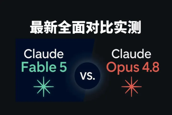 Claude Fable 5 vs Opus 4.8 全面对比实测：性能差距与选择指南（2026最新）