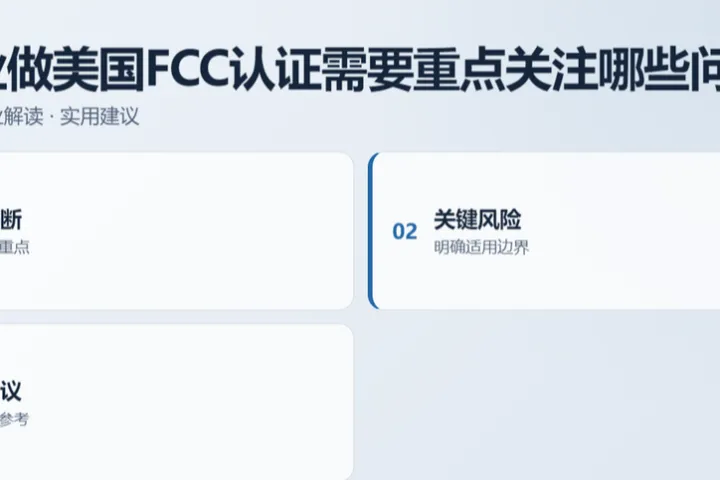 小企业做美国FCC认证需要重点关注哪些问题？