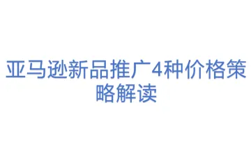 亚马逊新品推广4种价格策略解读