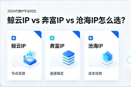 2026年国内代理IP平台横向对比：鲸云IP vs 奔富IP vs 沧海IP怎么选？