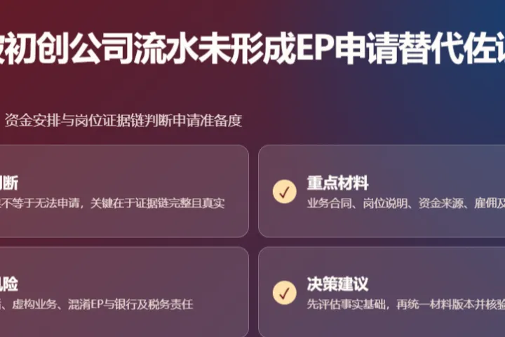 新加坡初创公司流水未形成 EP 申请替代佐证材料