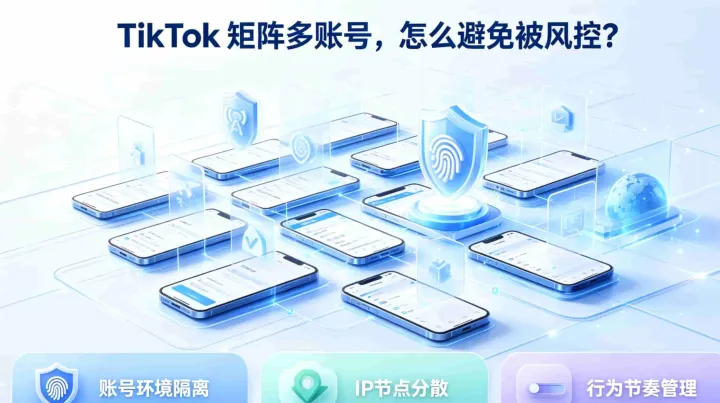 TikTok 矩阵多账号怎么避免被风控？5个隔离点