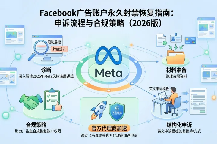 Facebook广告户被永久封禁怎么破？2026年硬核申诉指南：从风控逻辑到证据链搭建