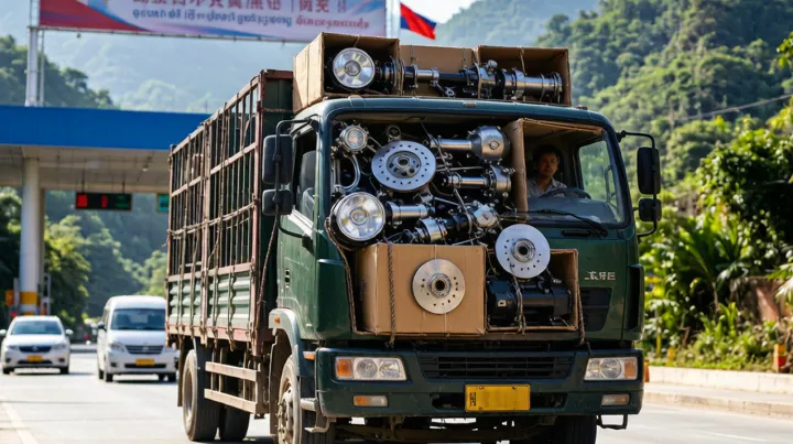 老挝80万辆车=汽配井喷，广州到老挝汽配陆运专线方案|老挝专线，首选货代链