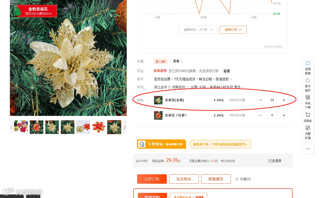 2024.11.19亚马逊选品推荐（仅供参考）：圣诞花装饰