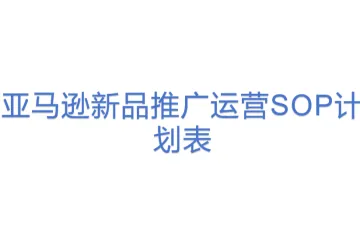 亚马逊新品推广运营SOP计划表