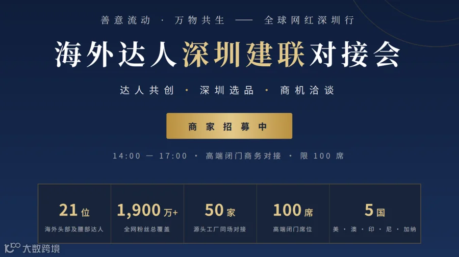 20+海外达人深圳建联对接会