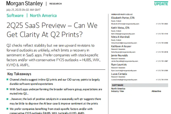 摩根士丹利：北美互联网行业研究大而美法案或显著提升