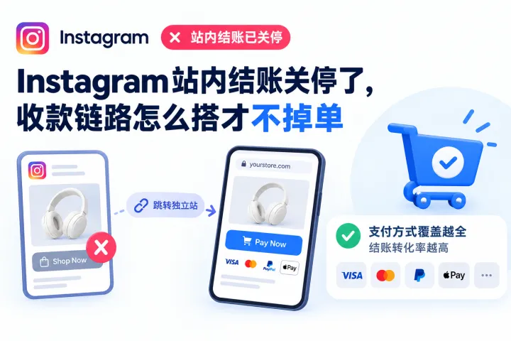 Instagram站内结账关停了，收款链路怎么搭才不掉单