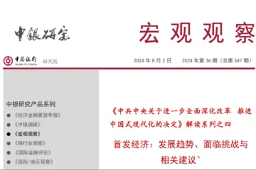 2024年首发经济发展趋势面临挑战与相关建议.中国银行研究院.2024-08-02
