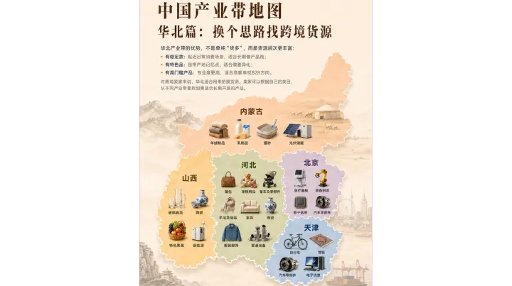 中国跨境电商产业带地图 | 华北篇：解锁高价值货源新思路