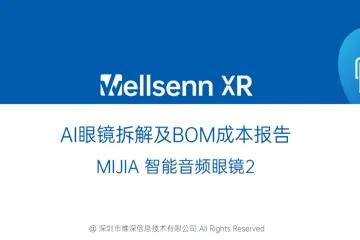 维深2025年AI眼镜拆解及BOM成本报告MIJIA智能音频眼镜18页