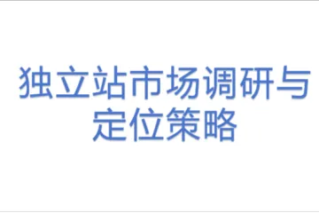 独立站市场调研与定位策略