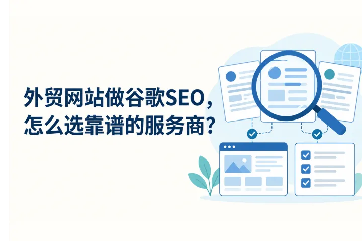 外贸独立站谷歌SEO服务商怎么选？一份合作前核验清单
