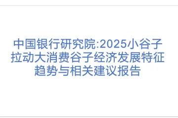 中国银行研究院:2025小谷子拉动大消费谷子经济发展特征趋势与相关建议报告