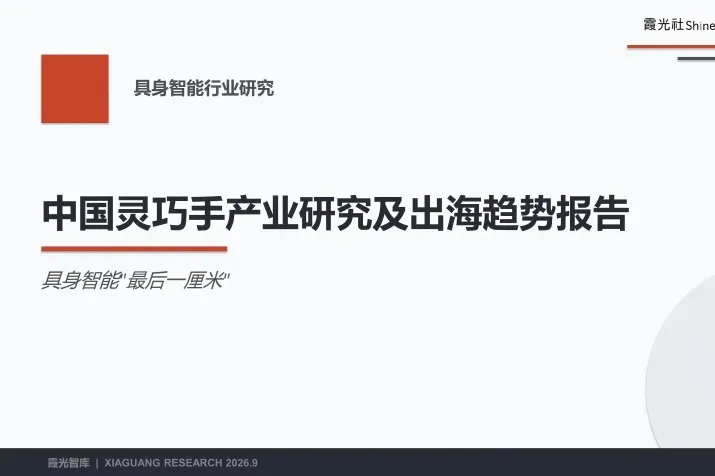 具身智能“最后一厘米”｜中国灵巧手产业研究及出海趋势报告