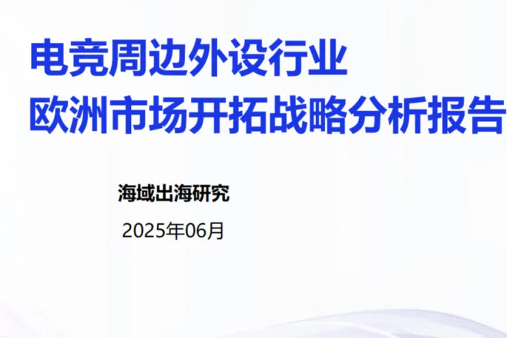 海域出海研究：2025电竞周边外设行业欧洲市场开拓战略分析报告