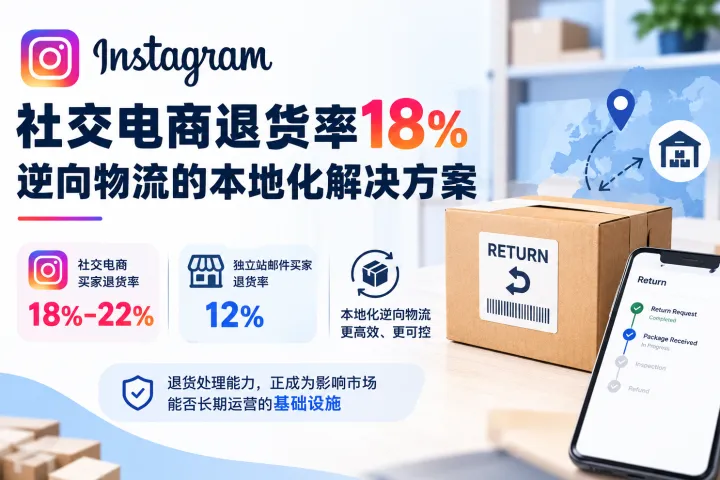 Instagram社交电商退货率18%：逆向物流的本地化解决方案