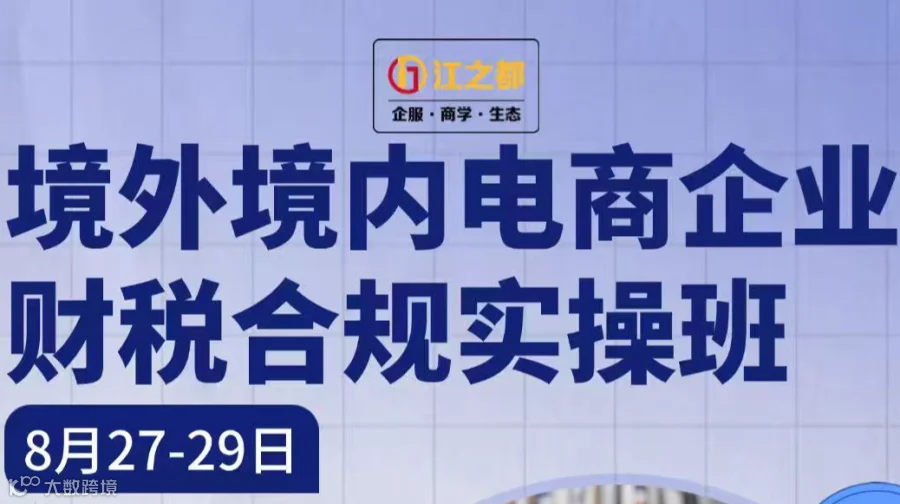 境外境内电商企业财税合规实操班